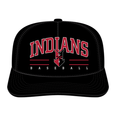 Indianapolis Indians '47 Adult Black Roscoe Hitch Snapback Cap