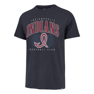 Indianapolis Indians '47 Adult Navy 50's DoubleHeader Franklin Tee