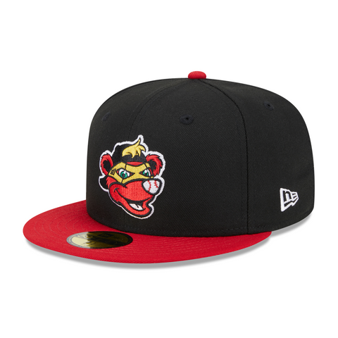 Indianapolis Indians Black/Red Rowdie Marvel's Defenders of the Diamond Official New Era On-Field 59FIFTY Cap