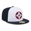 Indianapolis Indians Circle City New Era White/Navy Authentic On-Field 59FIFTY Cap