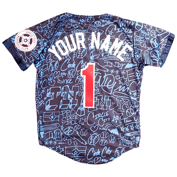 Indianapolis Indians Adult Navy Circle City Paint Replica Jersey