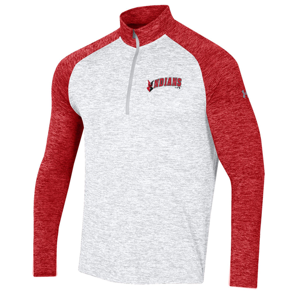 Indianapolis Indians Adult White/Red Under Armour Tech Twist 1/4 Zip