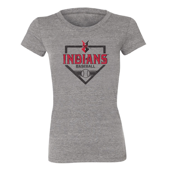 Indianapolis Indians Women's Grey Home Plate Tee