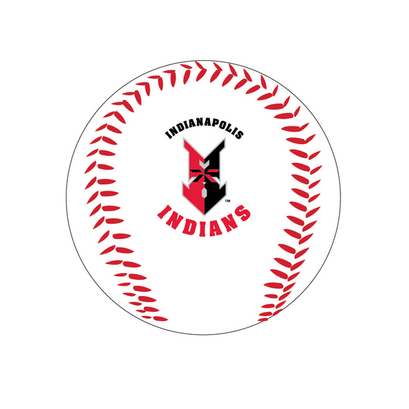 Indianapolis Indians White Indians Logo Ball