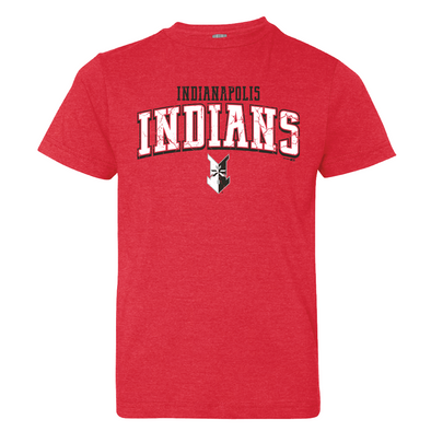 Indianapolis Indians Adult Red Heathered Collegiate Tee