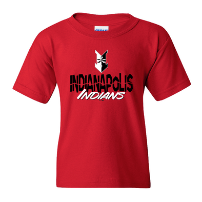 Indianapolis Indians Youth Red Bins Tee