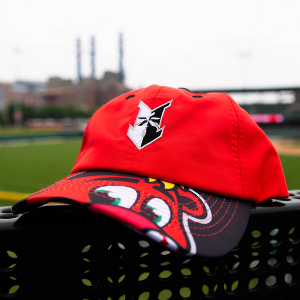 Indianapolis Indians Youth Red/Black Rowdie Gene Adjustable Cap