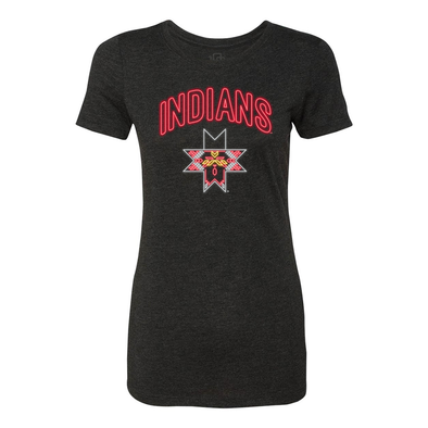 Indianapolis Indians Women's Black Neon Tee