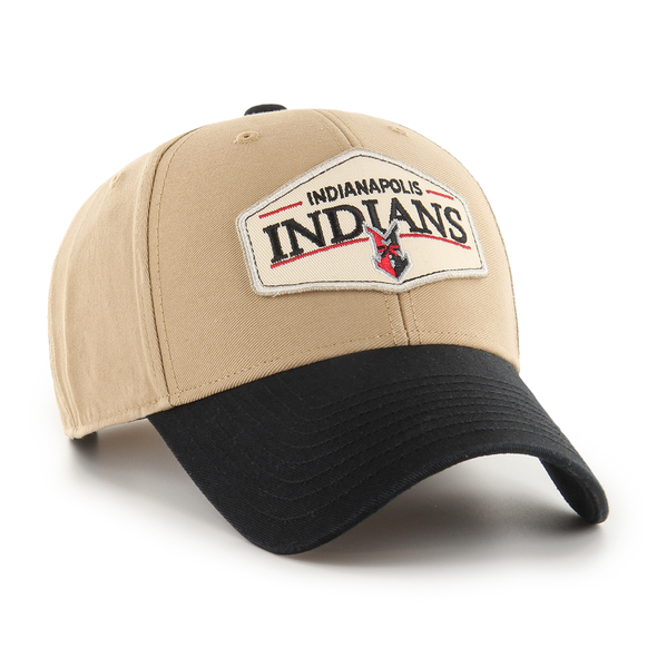 Indianapolis Indians '47 Adult Khaki/Black Andover MVP Adjustable Snapback Cap