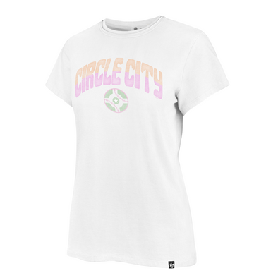 Indianapolis Indians '47 Women's White Circle City Far Out Frankie Tee