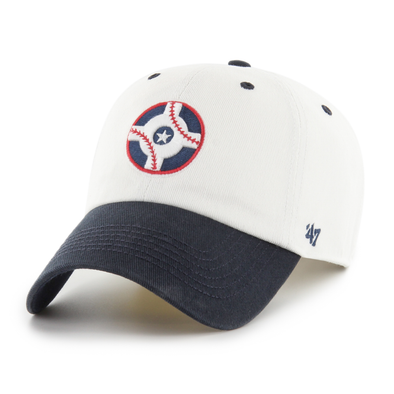 Indianapolis Indians '47 Adult White/Navy Circle City DoubleHeader Diamond Adjustable Clean Up Cap