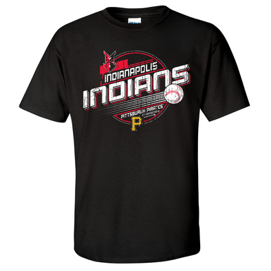 Indianapolis Indians Adult Black Multitasker Pirates Affiliate Tee