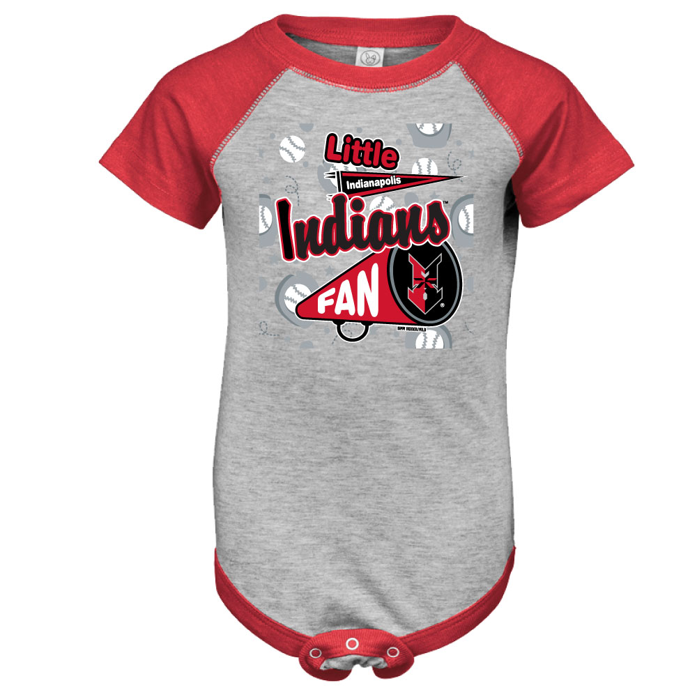 Indianapolis Indians Infant Grey/Red Rah Rah Bodysuit Onesie ...