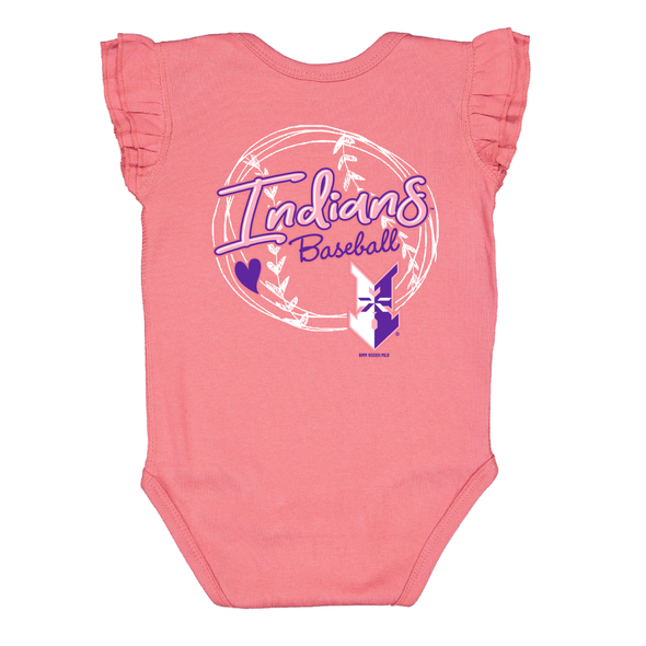 Indianapolis Indians Infant Mauve Used Flutter Bodysuit