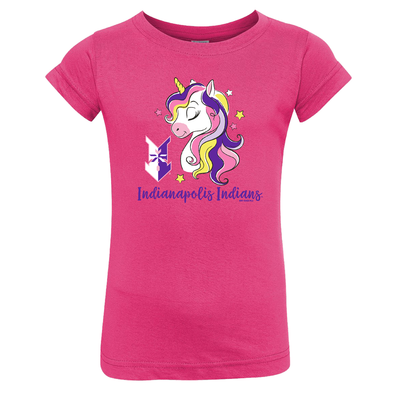 Indianapolis Indians Toddler Hot Pink Unicorn Tee