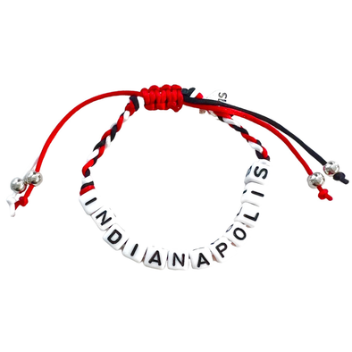 Indianapolis Indians Red/Black Bead Bracelet