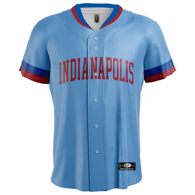 Indianapolis Indians Adult Customizable 1980's Columbia Blue Retro Authentic Jersey