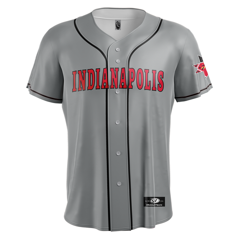 Indianapolis Indians Adult Grey Road Replica Jersey