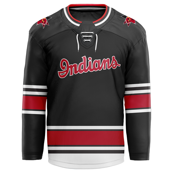OT Sports Indianapolis Indians Adult Black Script Hockey Jersey 3XL No