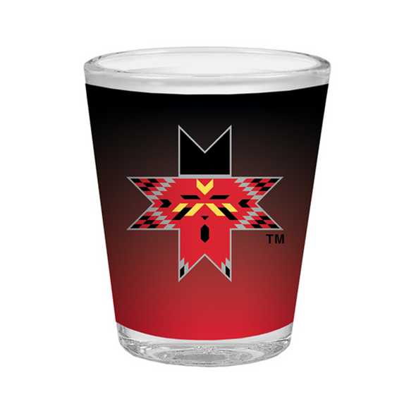 Indianapolis Indians Black/Red 1.5oz Sublimated Shot Glass