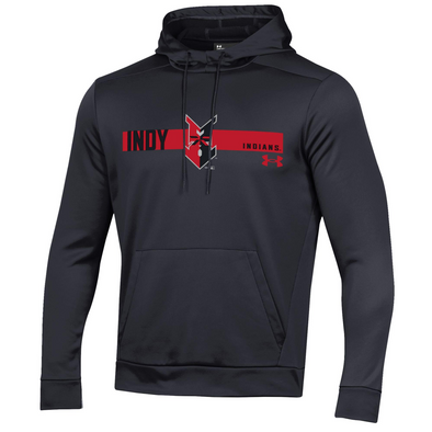 Indianapolis Indians Adult Black INDY Under Armour Fleece Hood