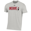 Indianapolis Indians Adult Heather Grey Under Armour State Performance Cotton Tee
