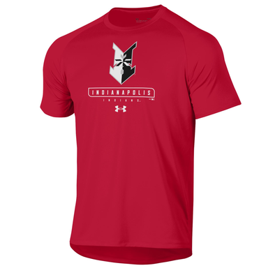 Indianapolis Indians Adult Red Under Armour Arrowhead Tech Tee