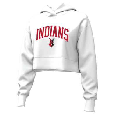 Indianapolis Indians Women's White Rival Under Armour Cropped Fleece Hoodie