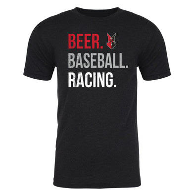 Indianapolis Indians Adult Black Beer Baseball Racing Tee