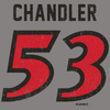 Indianapolis Indians Adult Grey Road Bubba Chandler Name and Number Tee