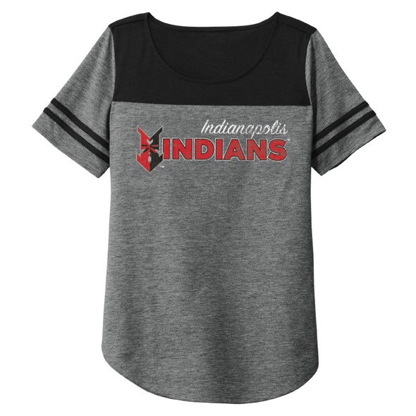 Indianapolis Indians Women's Black/Grey Fan Tee