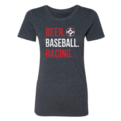 Indianapolis Indians Women's Navy Circle City Beer Baseball Tee