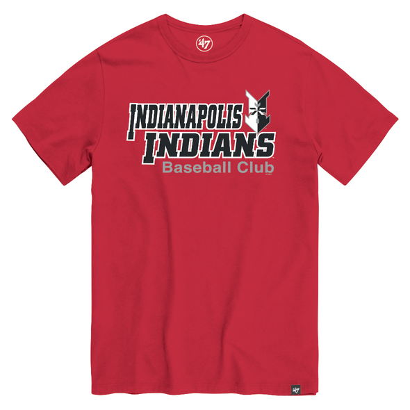 Indianapolis Indians '47 Adult Red Overshift Franklin Tee