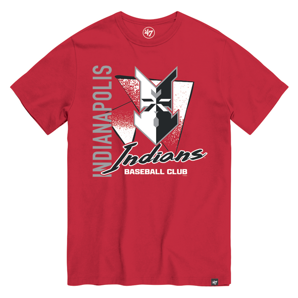 Indianapolis Indians '47 Adult Red Side Arm Franklin Tee