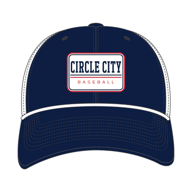 Indianapolis Indians '47 Adult Navy Circle City Ellington Adjustable Trucker Snapback Cap