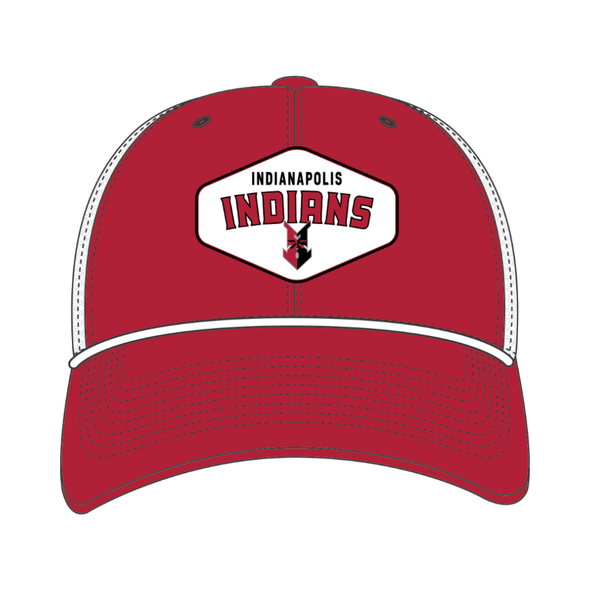 Indianapolis Indians '47 Adult Red Ace Out Rope Adjustable Trucker Snapback Cap