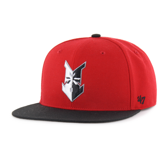 Indianapolis Indians '47 Adult Red/Black Home 2-Tone No Shot Adjustable Captain Snapback Cap