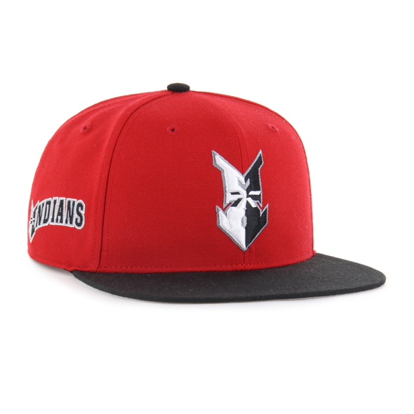 Indianapolis Indians '47 Adult Red/Black Home 2-Tone No Shot Adjustable Captain Snapback Cap