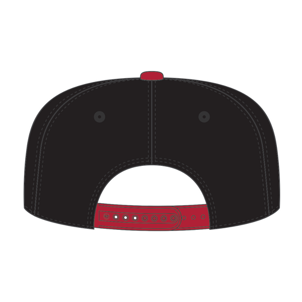 Indianapolis Indians '47 Adult Black/Red Rowdie No Shot Two Tone Adjustable Captain Snapback