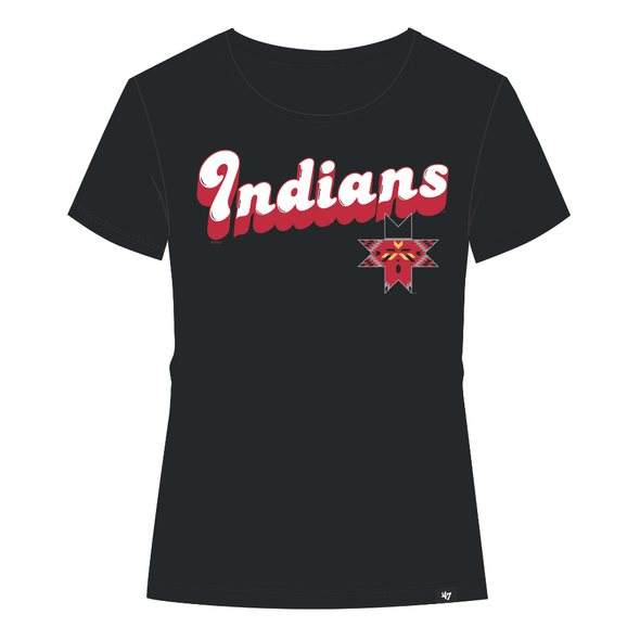 Indianapolis Indians '47 Women's Black Primary Mystic Frankie Tee