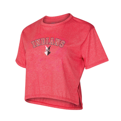 Indianapolis Indians Women's Red Quest Crop Top Tee
