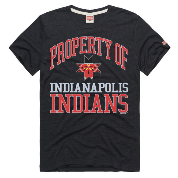 Indianapolis Indians Adult Black Primary Property Of Tee