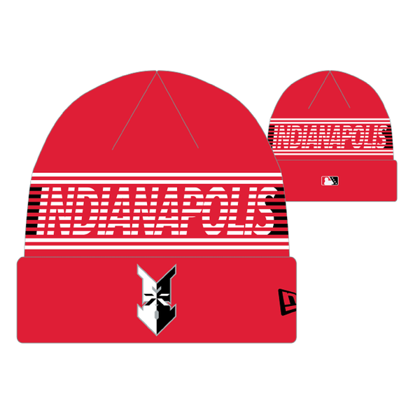 Indianapolis Indians Red Performance On-Field Knit Beanie Cap