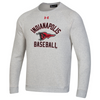 Indianapolis Indians Adult Under Armour Heather Grey All Day Crewneck Sweatshirt