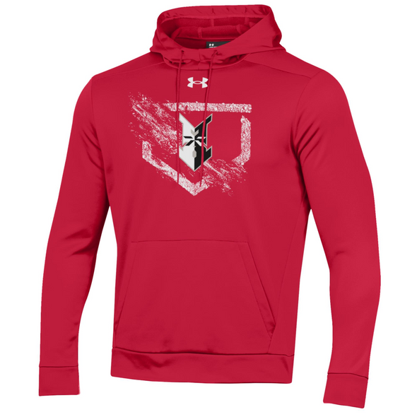 Indianapolis Indians Adult Red Chalk Under Armour All Day Fleece Pullover Hood