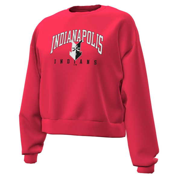 Indianapolis Indians Women's Red Under Armour Icon Fleece Crew