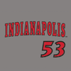 Indianapolis Indians Adult Grey Road Bubba Chandler Name and Number Tee