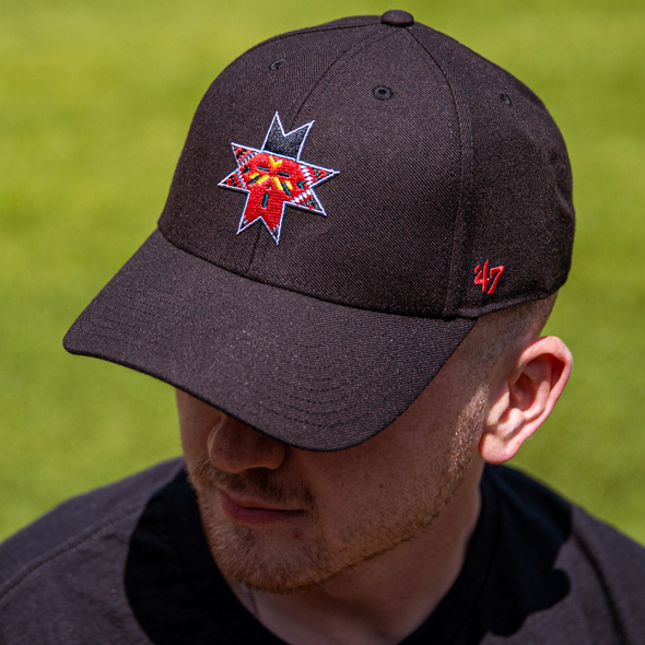 Indianapolis Indians '47 Adult Black Primary Logo MVP Adjustable Cap