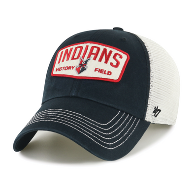 Indianapolis Indians '47 Adult Black Carver Clean Up Adjustable Trucker Snapback Cap