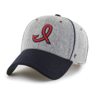 Indianapolis Indians '47 Adult Grey/Navy 50's Brocke Adjustable MVP Cap